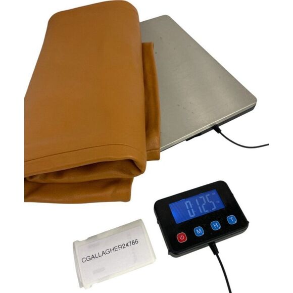 Vintage Cedars Womens Leather Skirt Size 6 Tan light Brown knee length 80s - Picture 7 of 7